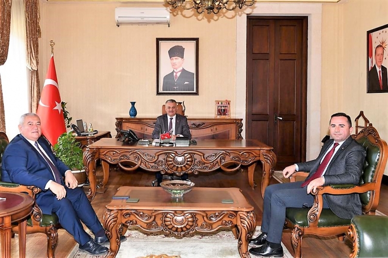 Başkan Güngör, Başkan Çetin ile birlikte  Vali Yazıcı ziyaret etti